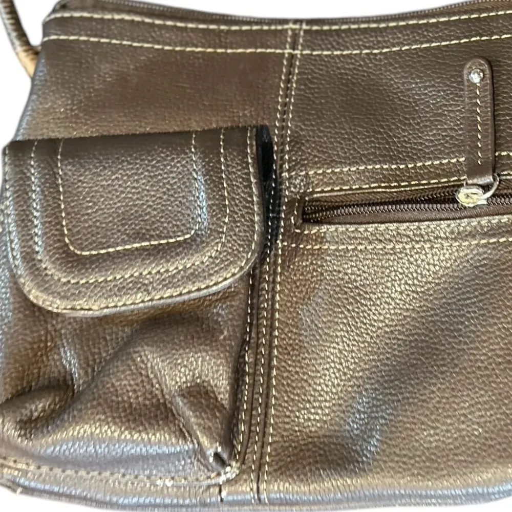 Tignanello Women's Brown Leather‎ Crossbody Bag - Image 8