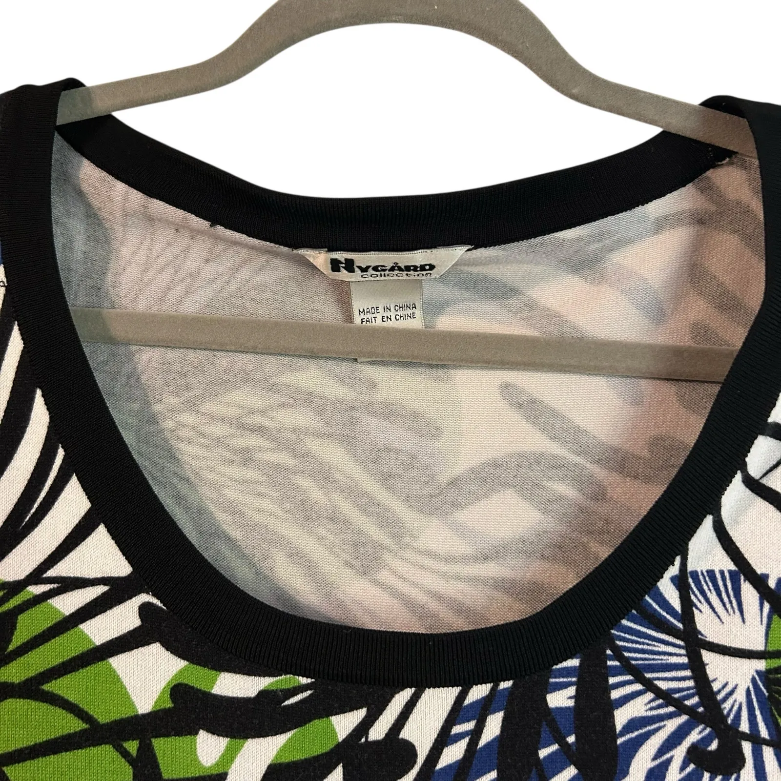 Sweater Jersey Floral Abstract XL 18 - Image 3