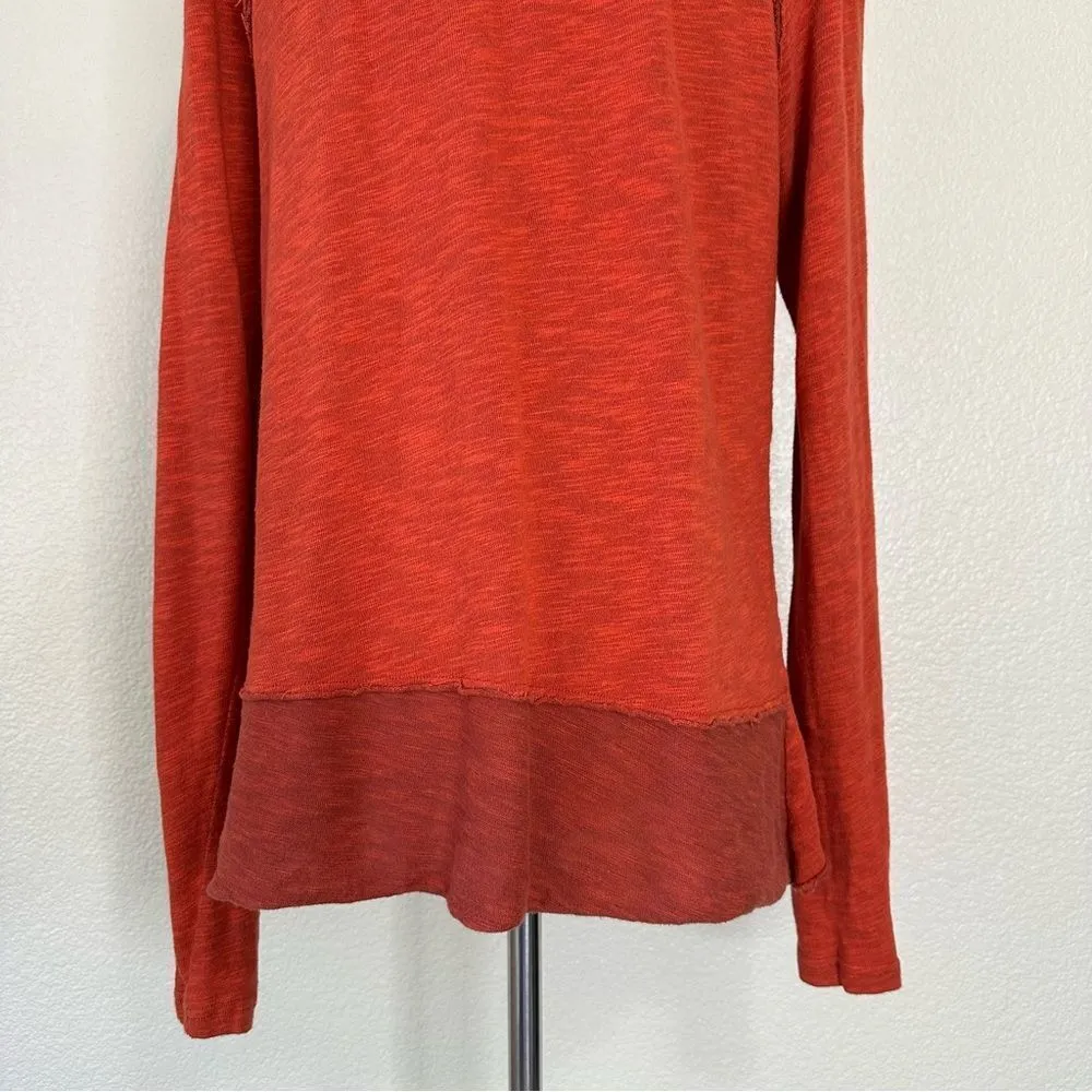 Free People FP Beach Heathered Burnt Orange Cocoon Cowl Pullover Top - Image 10