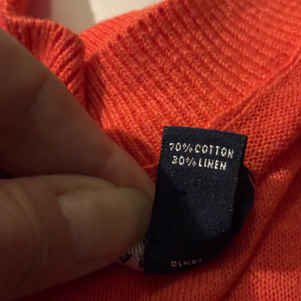 Talbots Linen cotton knit‎ short sleeve pullover top. Size large. - Image 8