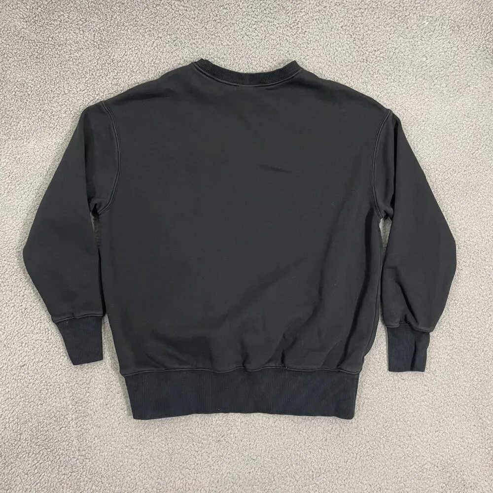 Phoenix Fleece Sweatshirt Women S Black Oversized Middle Swoosh Crewneck - Image 3