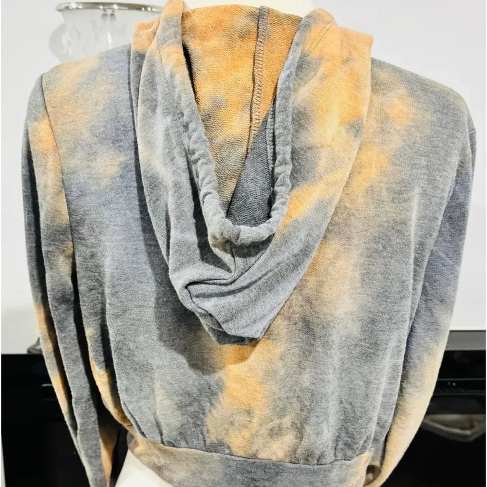 Grey Tie Dye Cropped Jacket & Jogger Set Gray Size M - Image 7