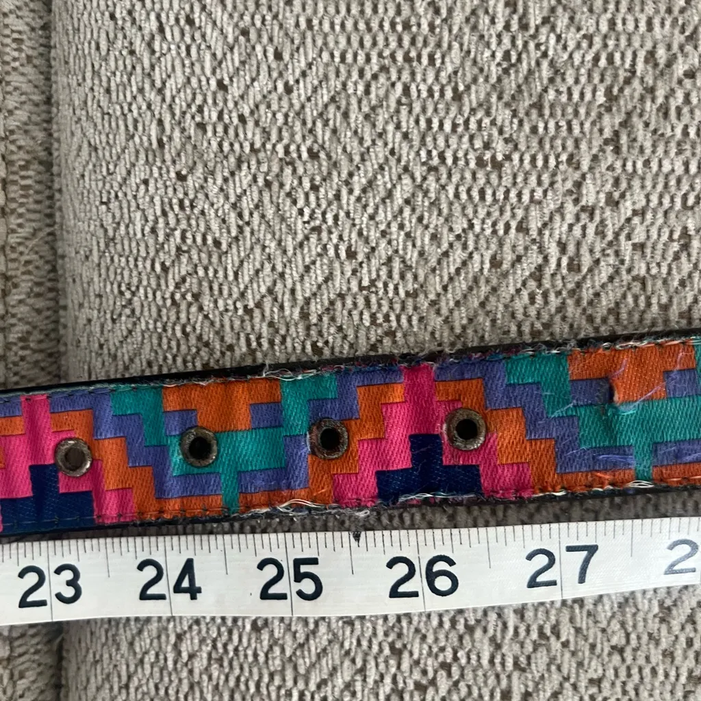 Vintage novo Colorful Striped Women's Belt Pink - Image 5