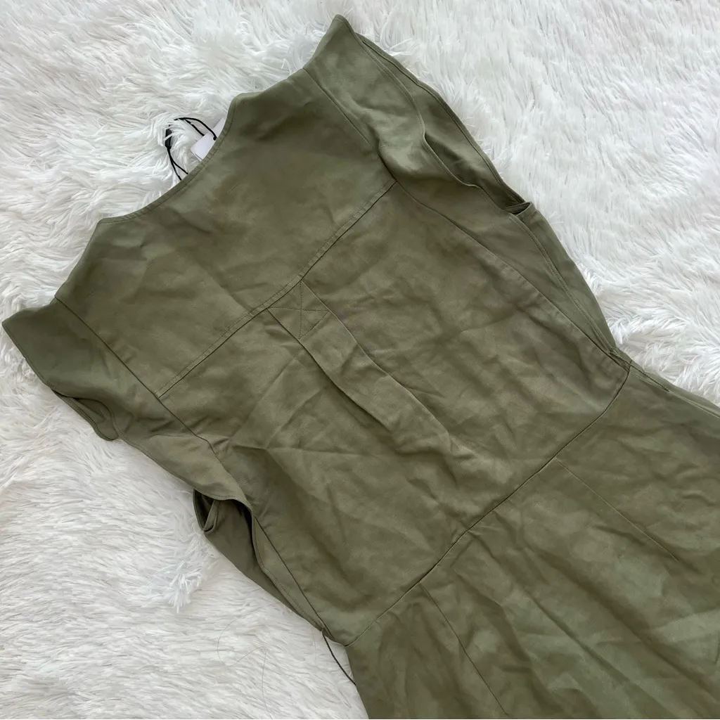 Reiss Women  Olive Green Dress Size 6 - Image 8