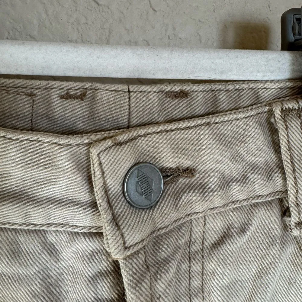 Vintage BONGO High Waisted Mom Jeans Sz‎ 0 Cream Tan Contrast Stitch Western - Image 6