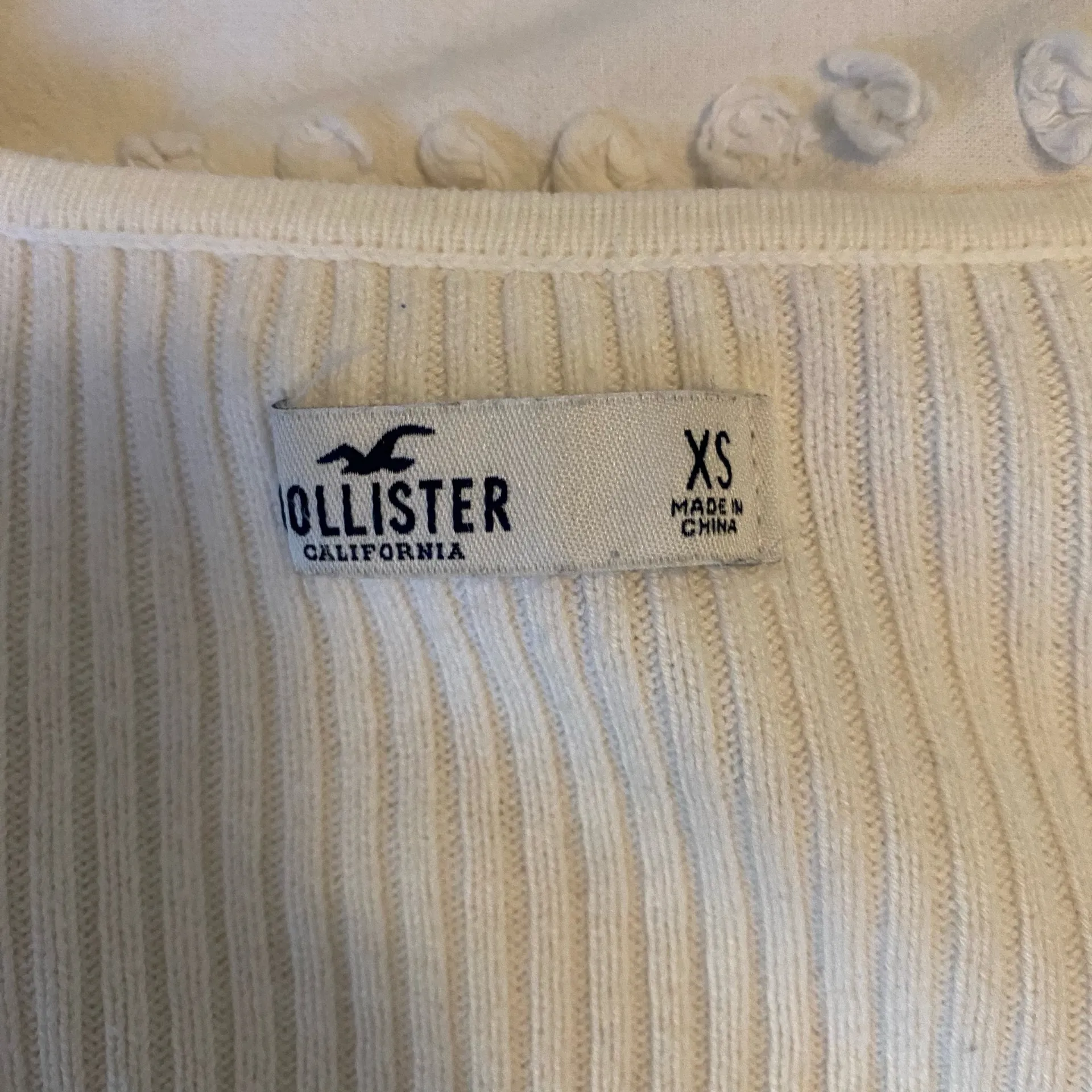 Hollister White Long Sleeve Sweater Top - Image 3