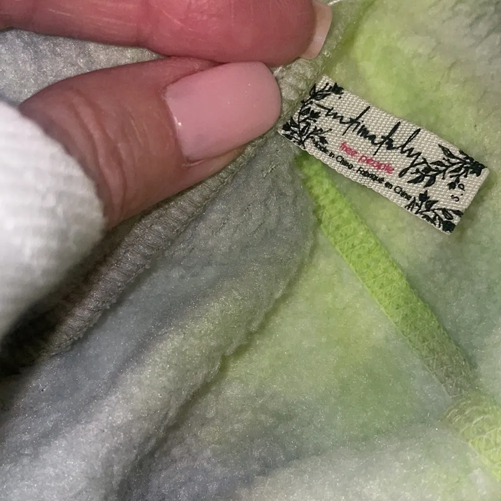 NEW Free People Boho Green, Gray & White Tye Dye Kelly Terry Shorts - Image 6