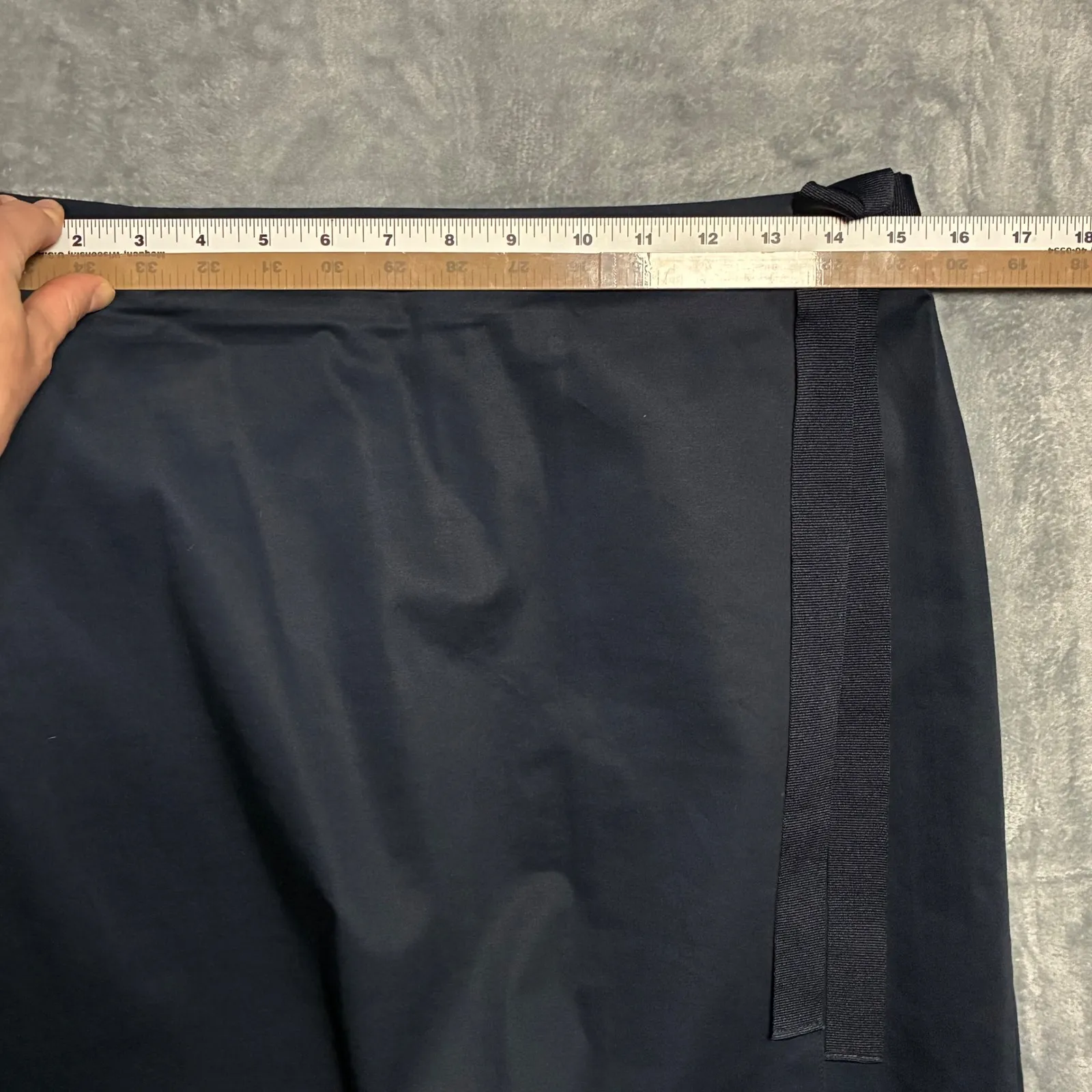 Brooks Brothers Mini Wrap Skirt Tie Waist Women's 8 Dark Navy Blue - Image 6