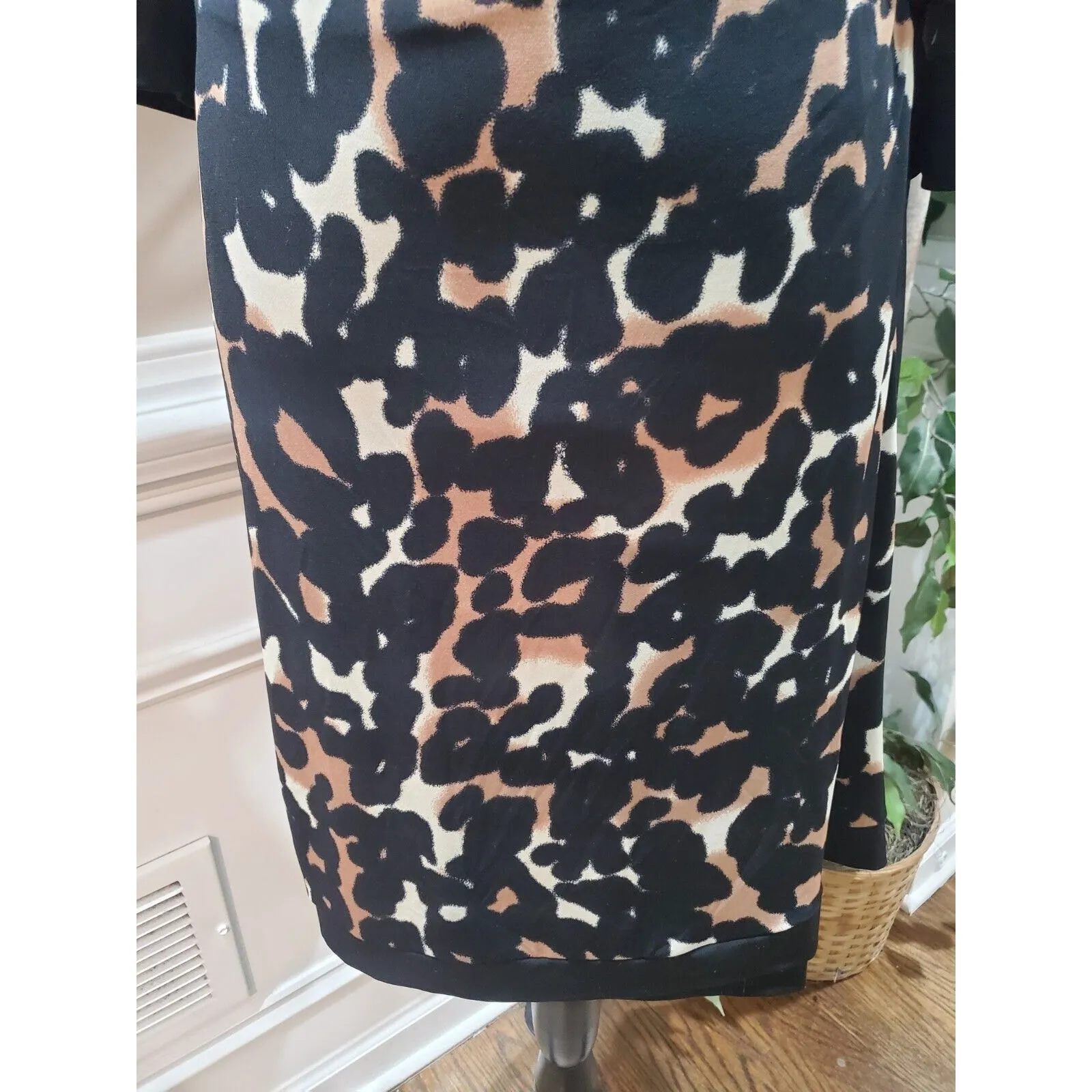 Alfani Womens Multicolor Polyester V Neck Long Sleeve Knee Length Wrap Dress M - Image 10