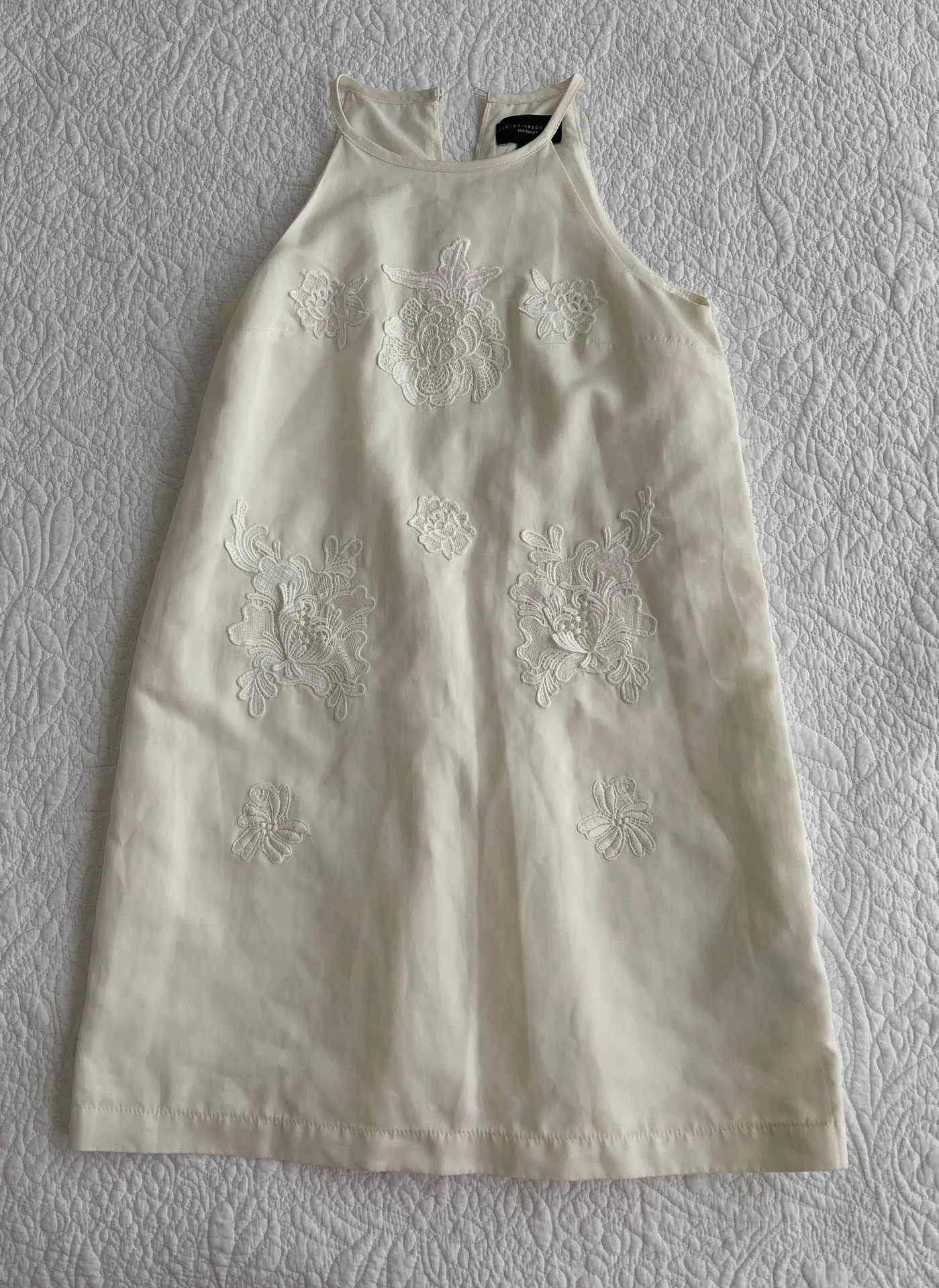 Victoria Beckham Ivory Shift Dress - Image 5