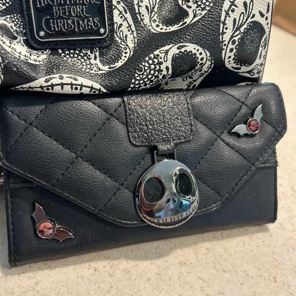Loungefly Sugar skull Jack Skellington barrel bag with wallet - Image 5
