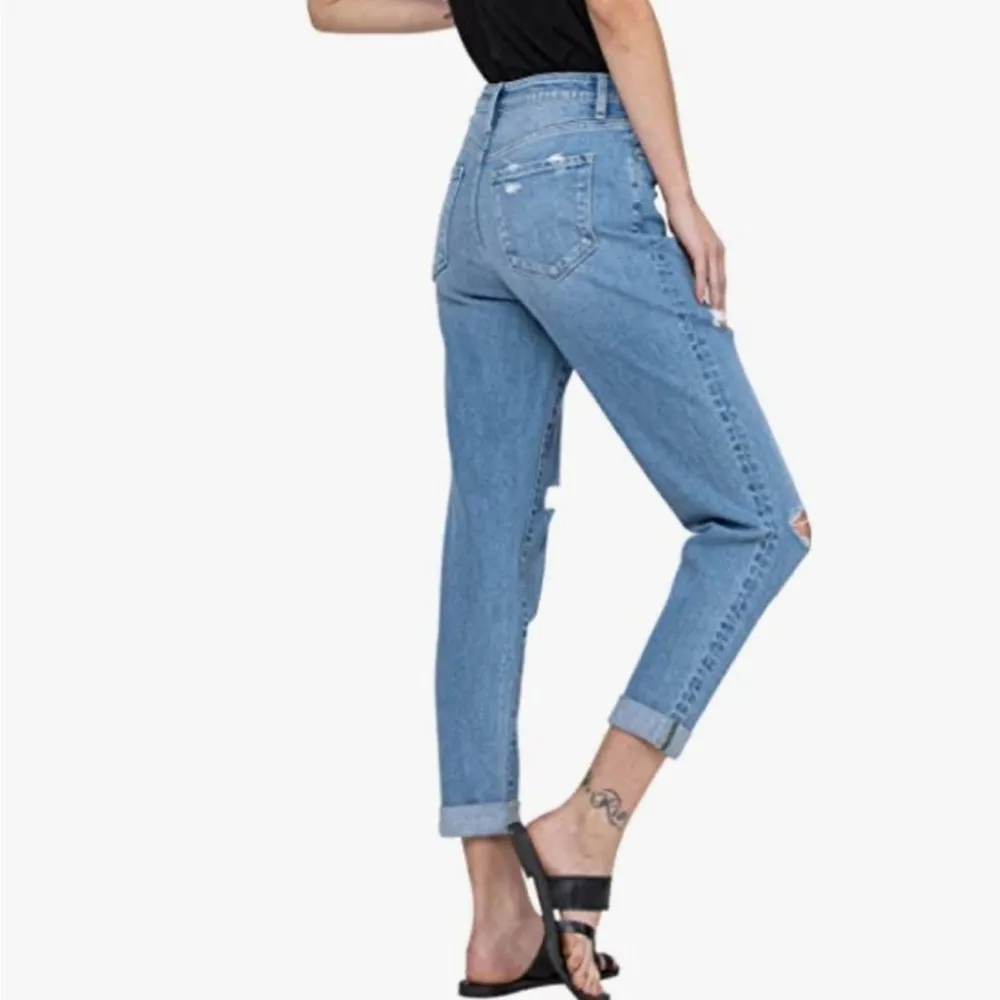 Flying Monkey Women’s Distressed Stretch Mom Jeans Size 29 / Style F4161 - Image 7