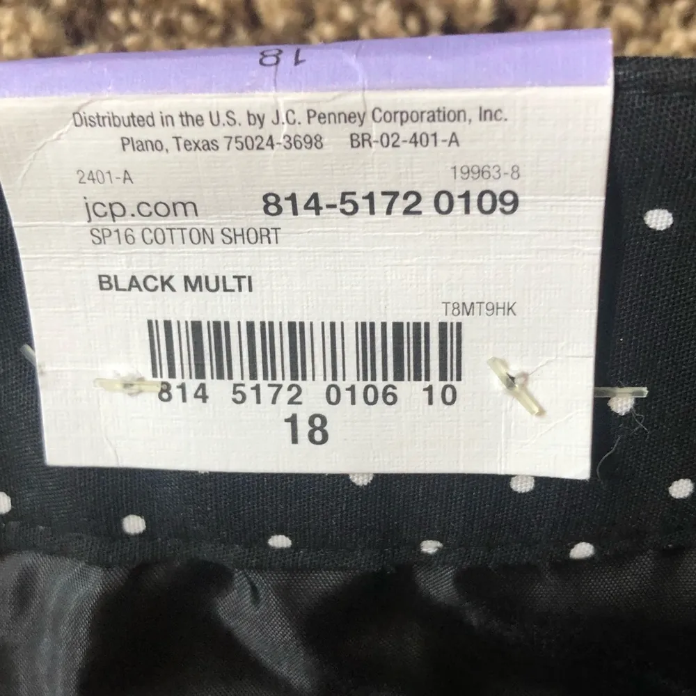 Liz Claiborne Bermuda Emma Shorts Black White Polka Dot New NWT Size 18 - Image 4