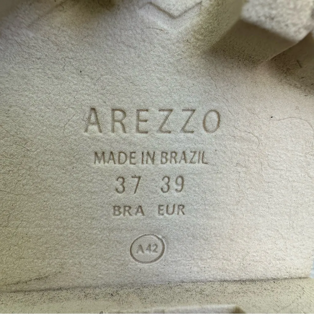 Arezzo Platform Off White Cream Loafers Size 8 - Image 11