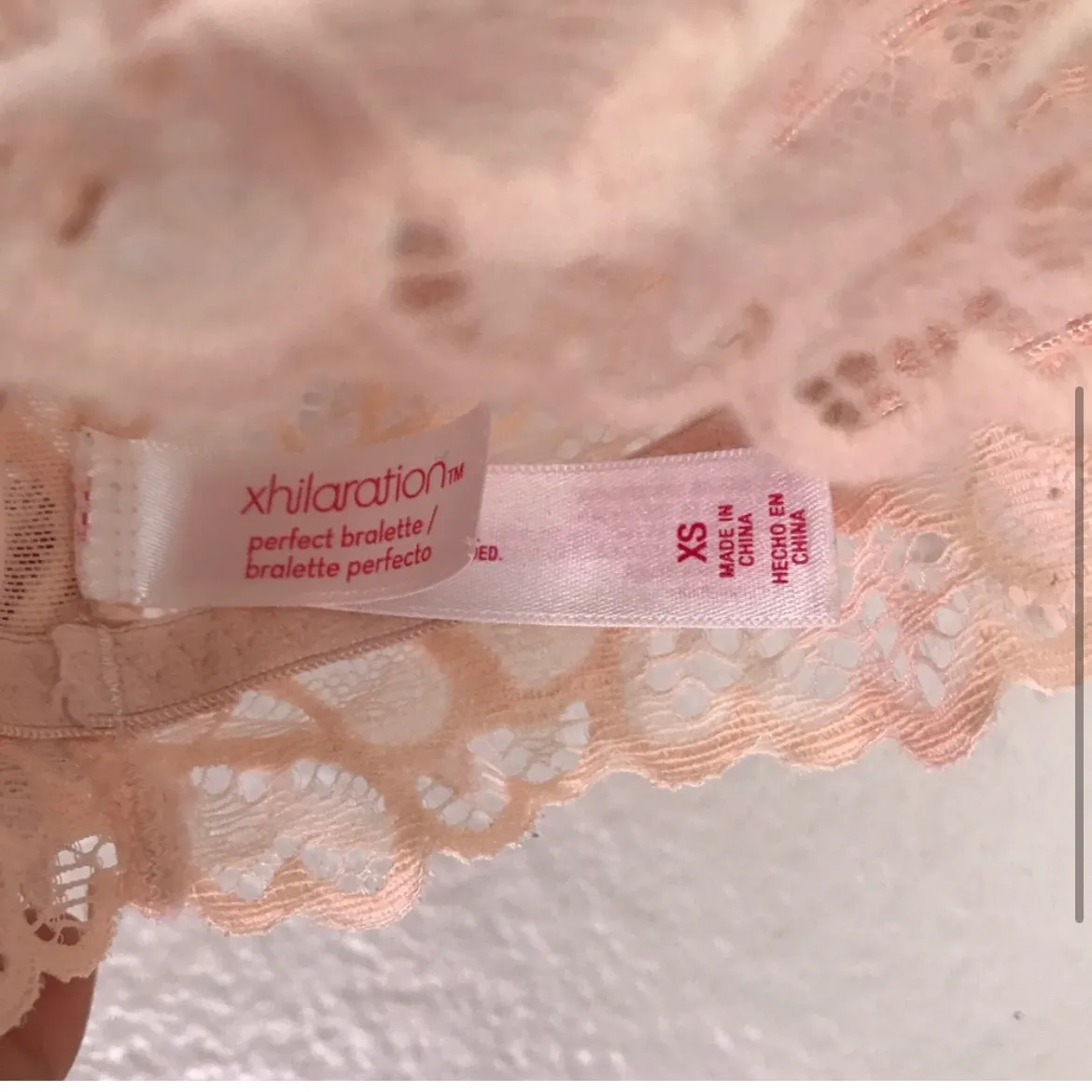PeachyPink Lace Bralette w Racerback - Image 3