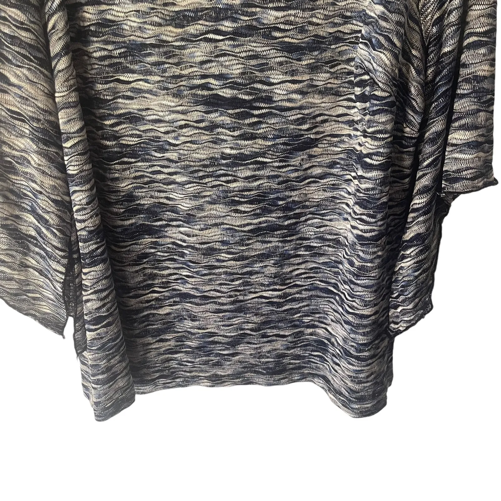 Dressbarn Women's Plus Size‎ 2X Blue Western Bell 3/4 Sleeve Blouse - Image 3