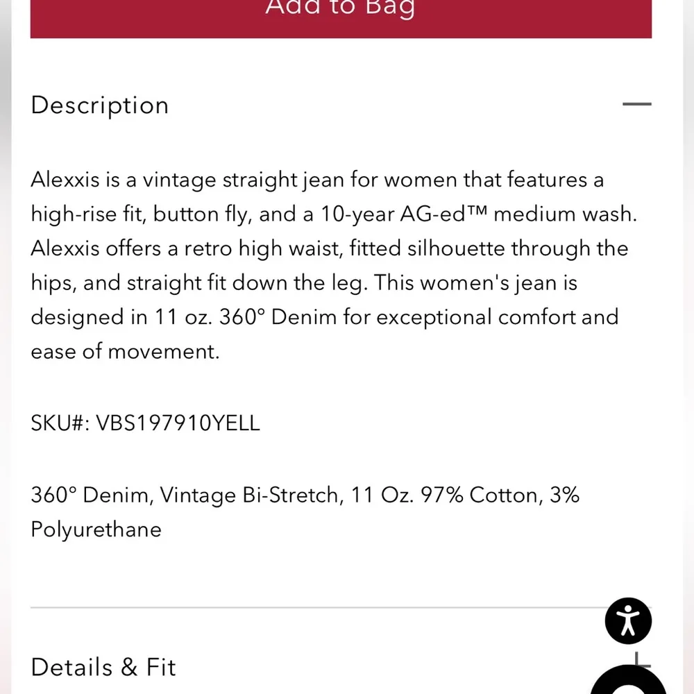 AG Adriano Goldschmied NWT Adriana Goldschmied Alexxis
AG-ED™ VINTAGE STRAIGHT 360° STRETCH DENIM Jeans - Image 9