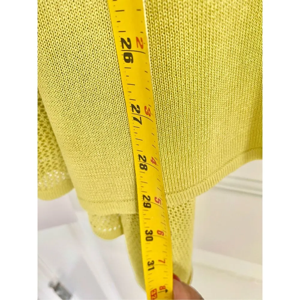 Emaline Lightweight Knit Open Front Cardigan Sz 2X Yellow - Image 5