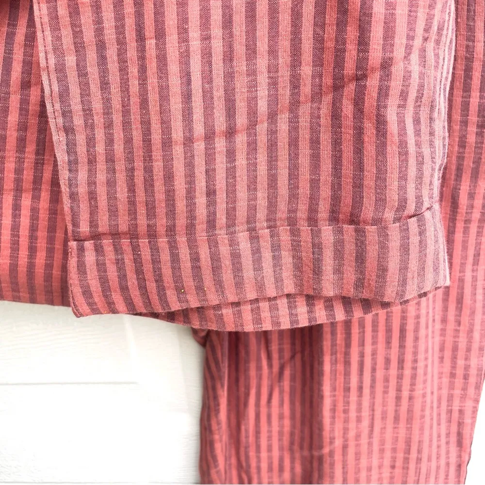 Sundry Evereve Womens Pants Stripe Summer Lounge Trousers Cotton Pockets Small - Image 8