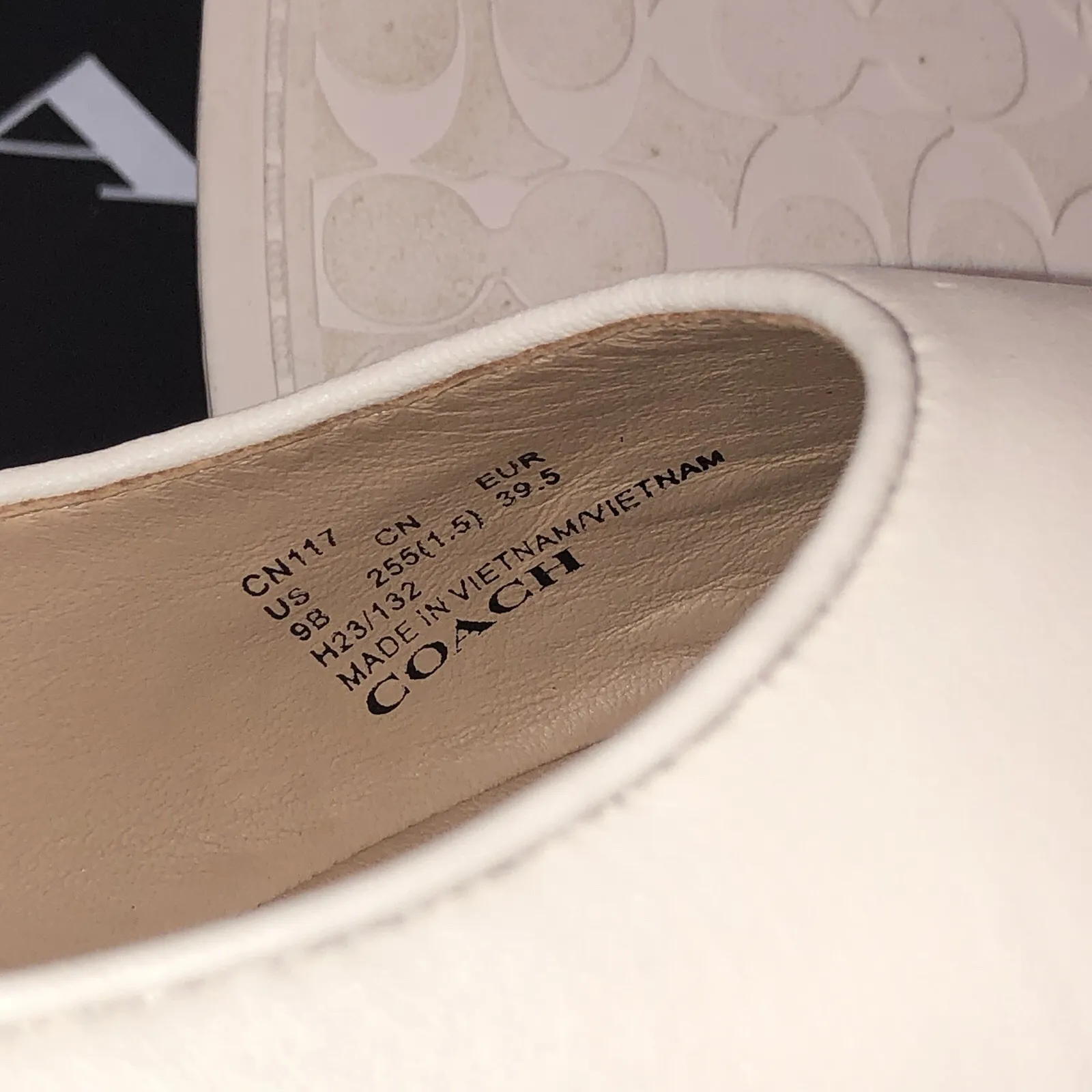 Coach Womens Emilia Leather Shoes Mary Jane Flat Chalk Cream Size 9 NIB Strap - Image 9