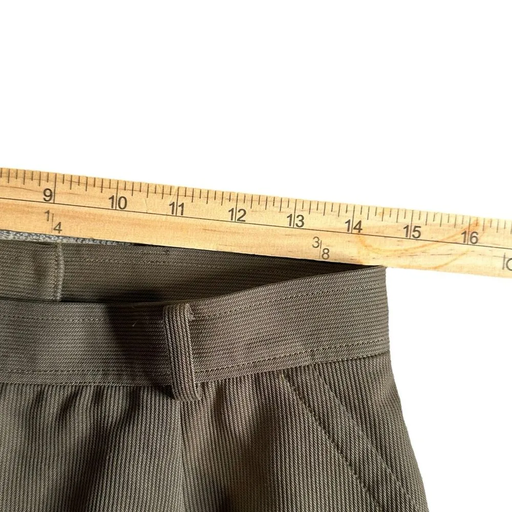 Vintage‎ Carlisle Green Skirt Size 14 Ribbed Preppy Academia Office Career - Image 7