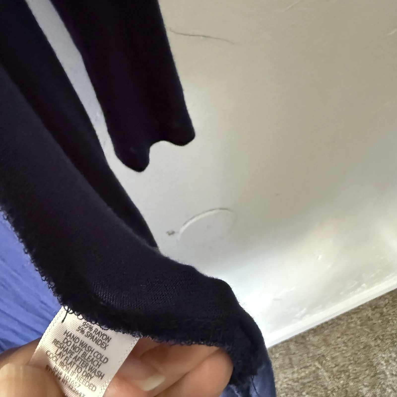 Invoire Cardigan Womens Large Long Lightweight Open Front Duster Sweater Blue - Image 5