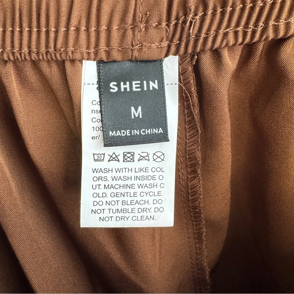 SHEIN brown drawstring athletic shorts size medium - Image 4