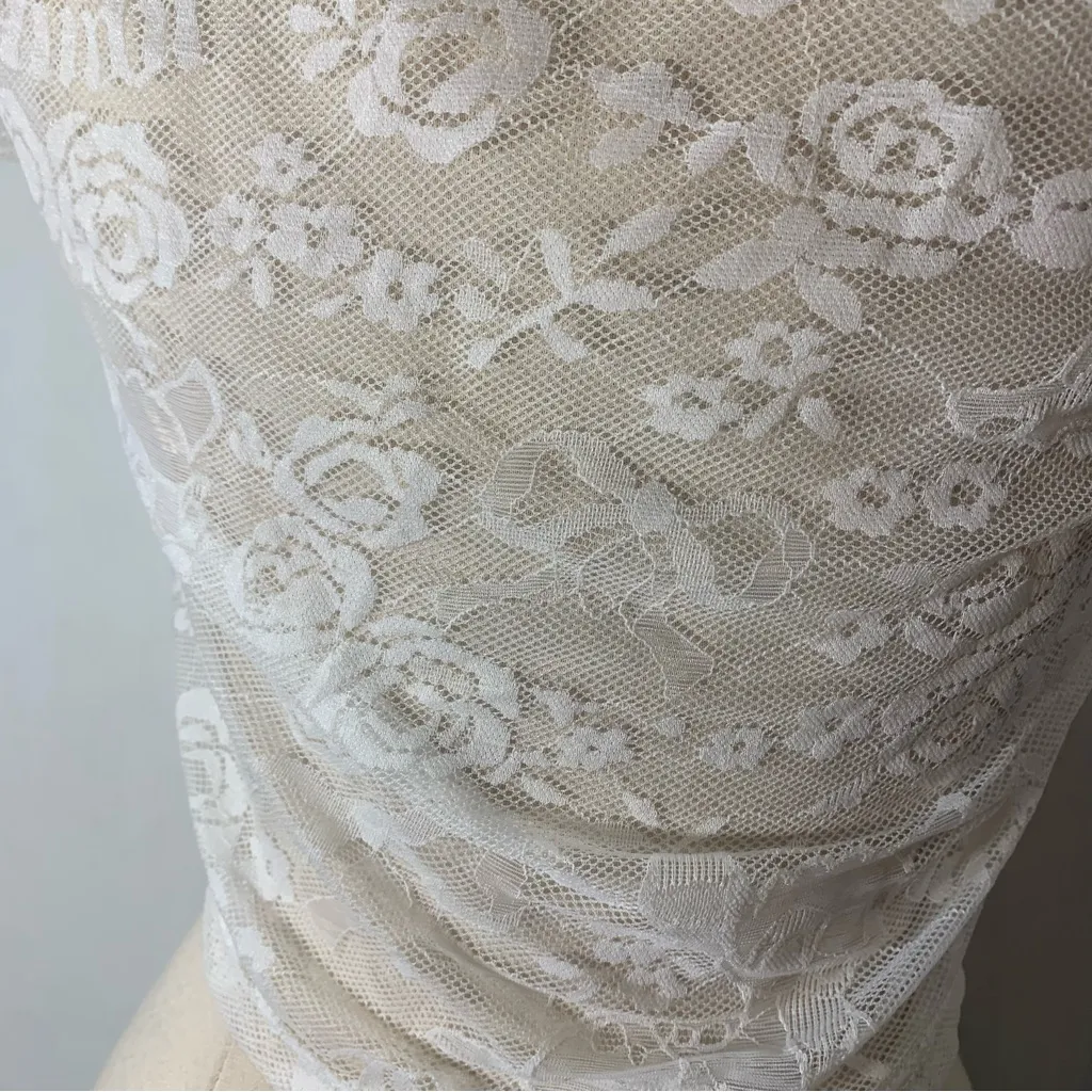 Bershka X Bambi White Lace Bralette Crop Top NWT Size S fairycore coquette girl - Image 10