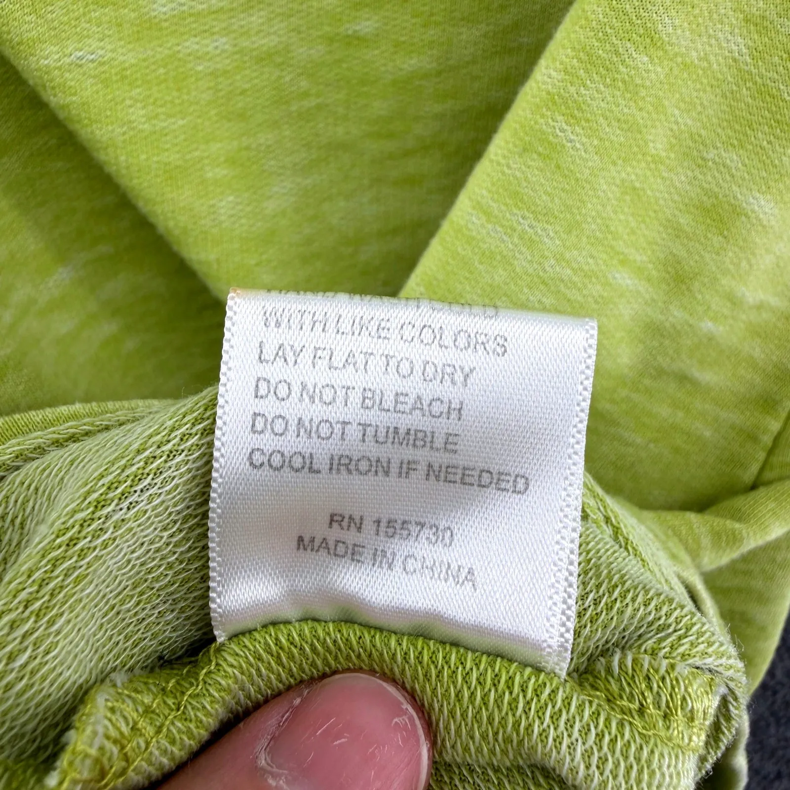 Jane Delano Tie Dye Ruffled Neck Sleeveless Burnout Tank Top Women's Small Green - Image 5