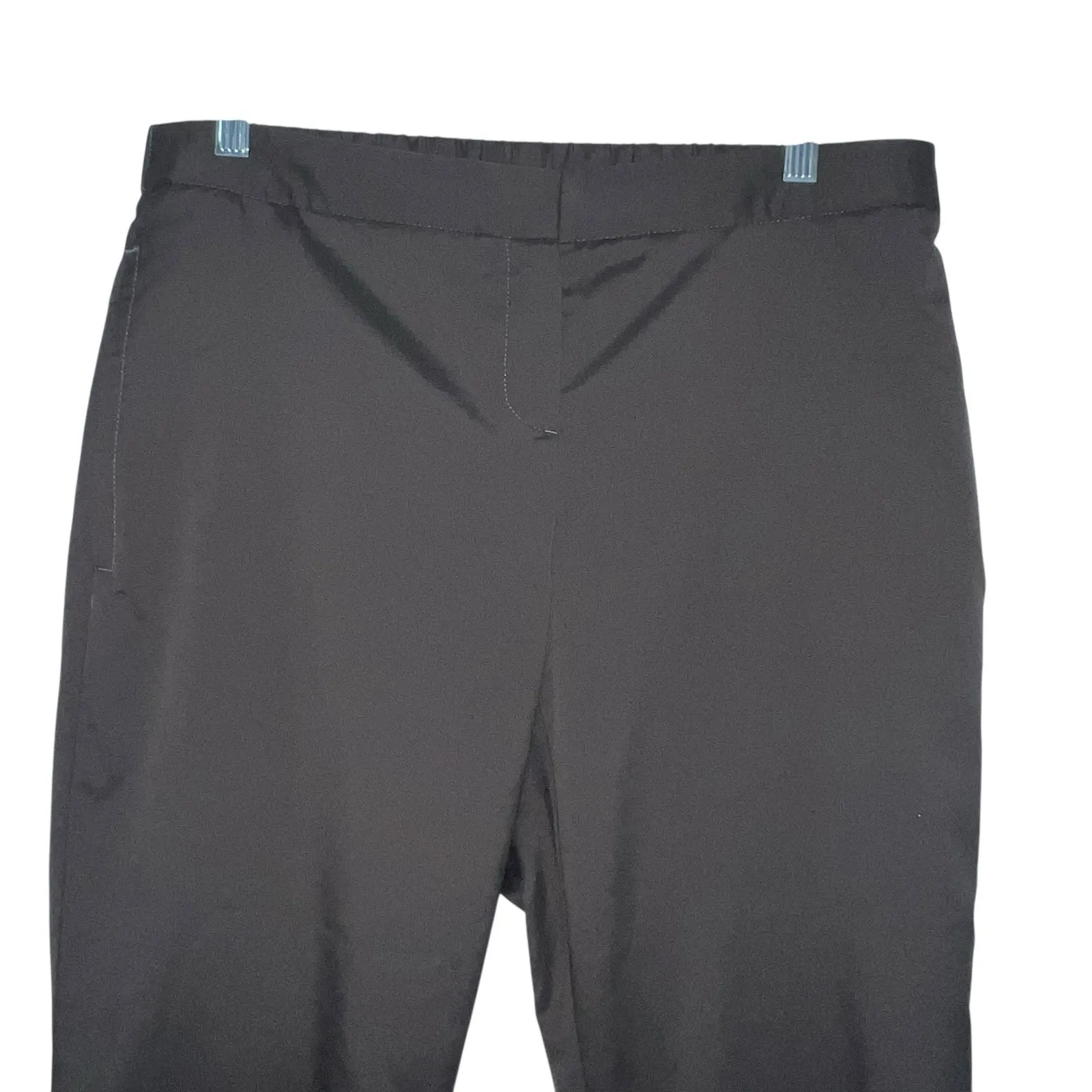 Theory Fog Gray Scyler Sync Ankle Zip Cropped Women Size 12 Pants Stretch Pocket - Image 4