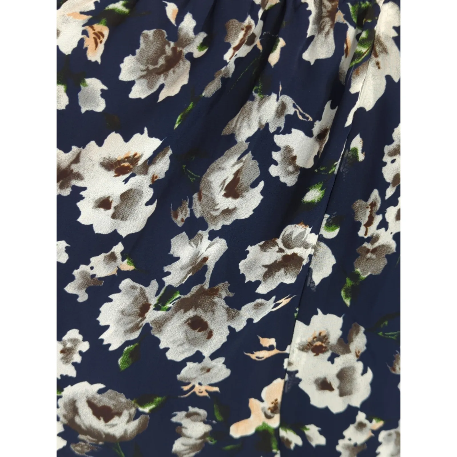 ASTR Navy Floral Sleeveless Romper‎ Womens M V-Neck Summer Weekend Playsuit - Image 6