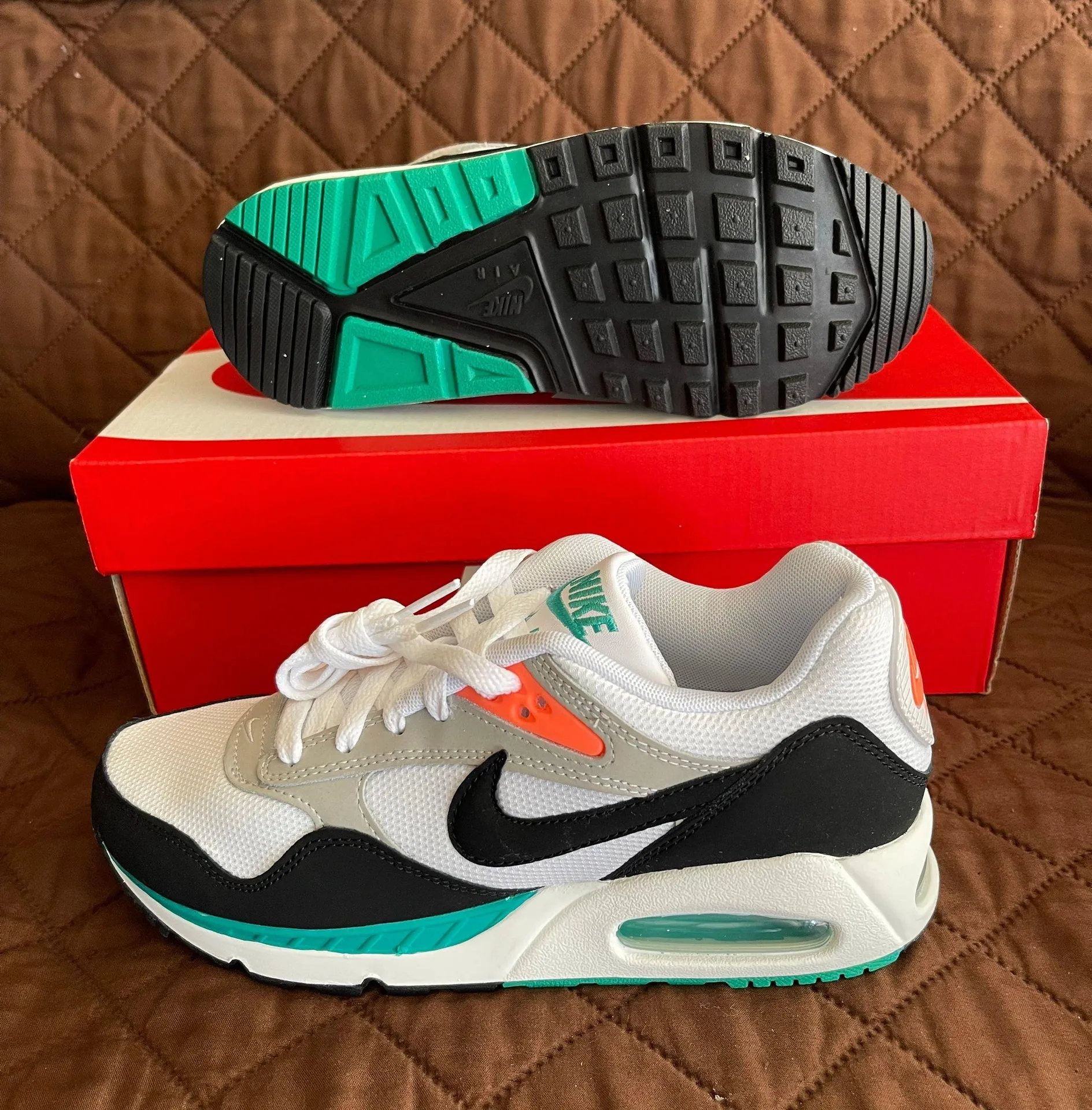 Air Max Correlate White Black Green 511417-136 Size 7 Women### - Image 7