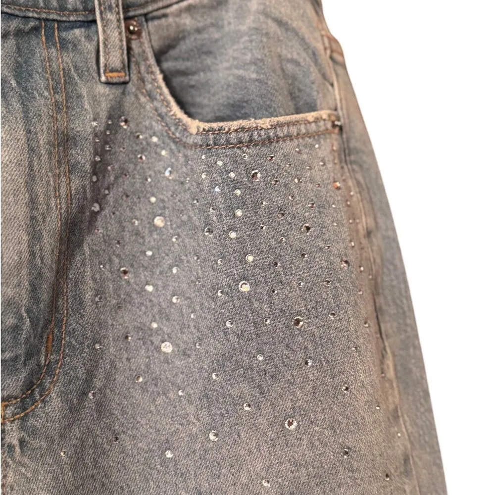 Universal thread 2 Long 90s Straight rhinestone embelished Light was - Image 3