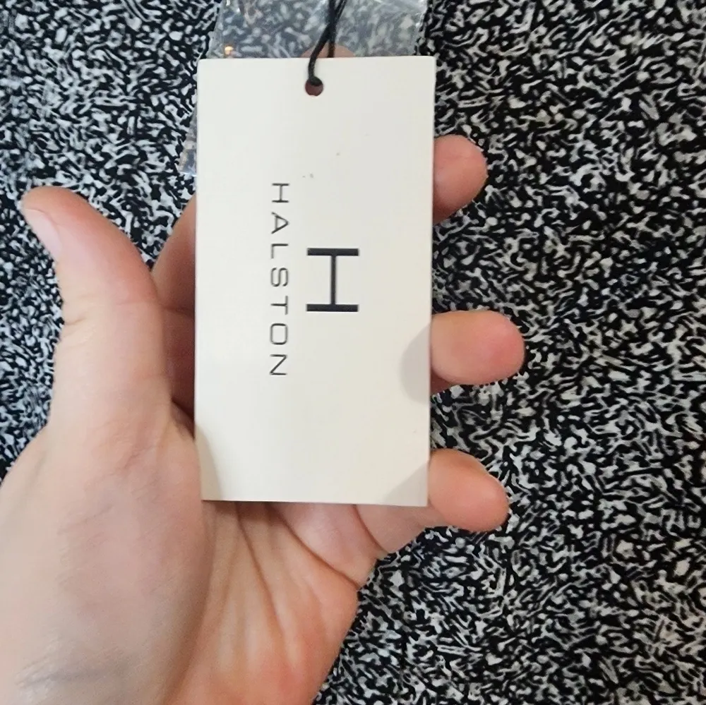 NEW H Halston‎ Speckled Slit Button Front Women XXL Collared Shirt Dress - Image 3