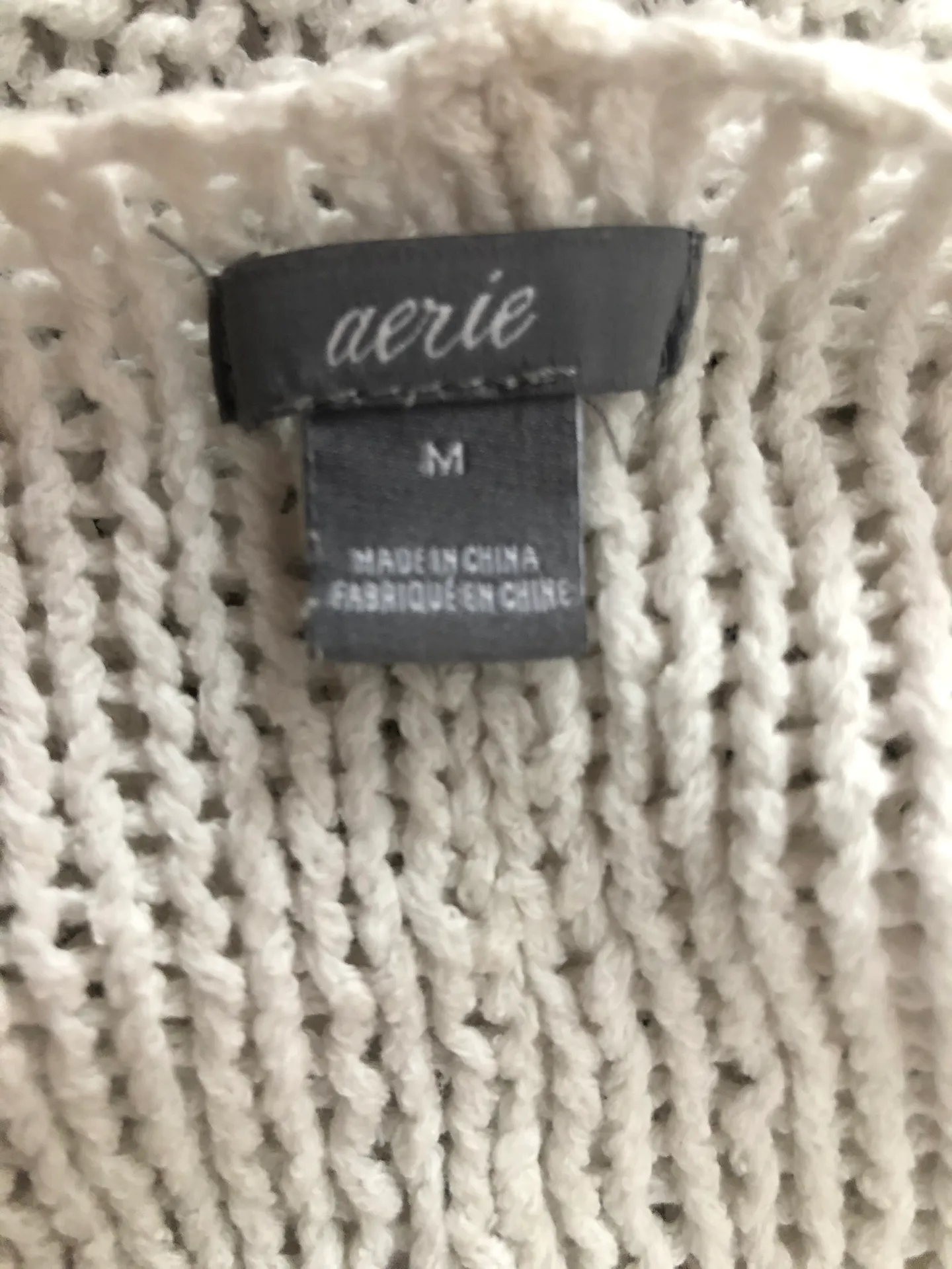 Aerie White Nit Sweater  - Image 4