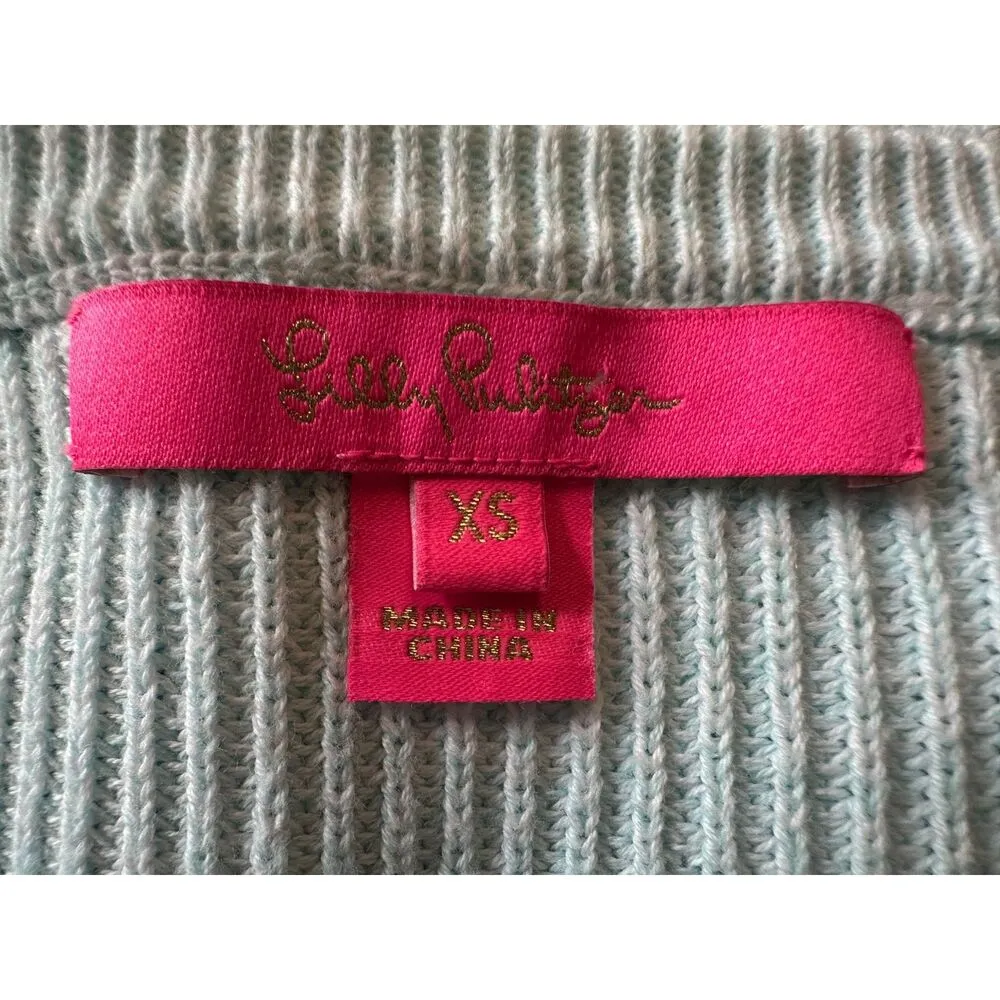 Lilly Pulitzer Blue Gradient Crew Neck Sweater Size XS - Image 5