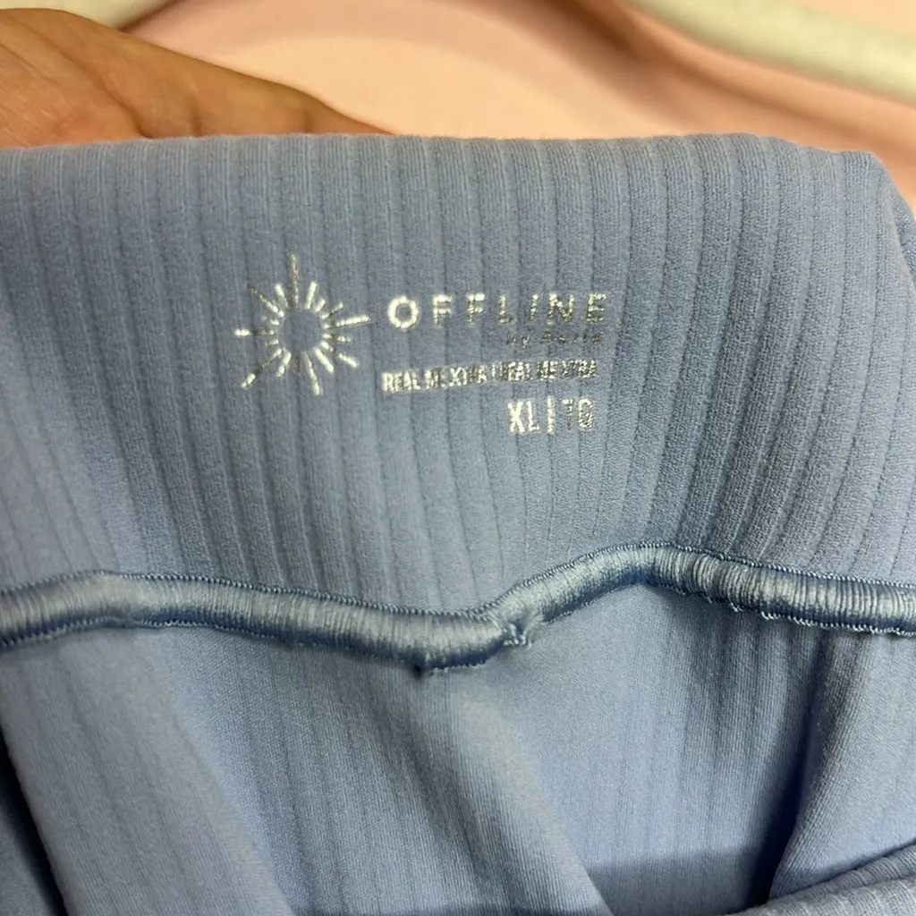 OFFLINE By Aerie Real Me XTRA Ribbed Midi Skirt- Monaco Blue. Size XL - Image 5