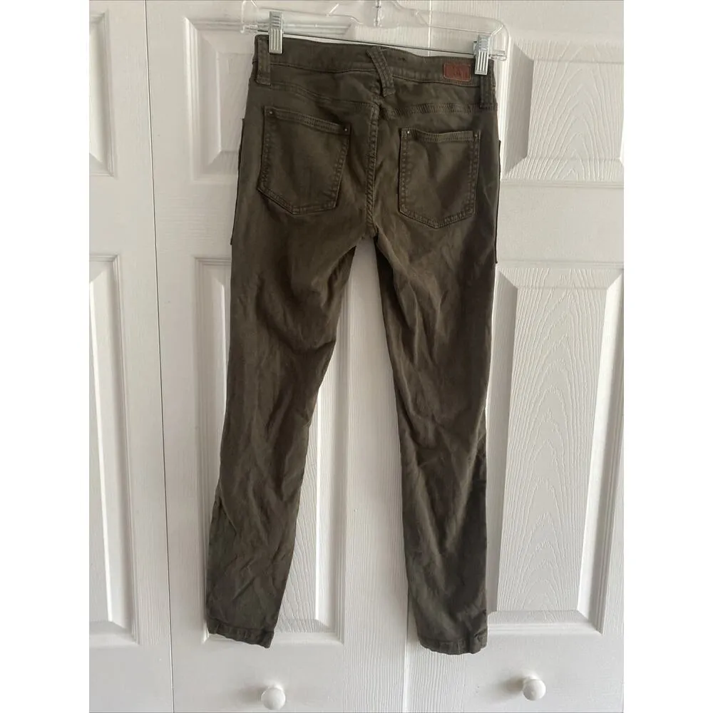 Joie Women's 23 Hazina Green Studded Skinny‎ Low Rise Moto Jeans - Image 6