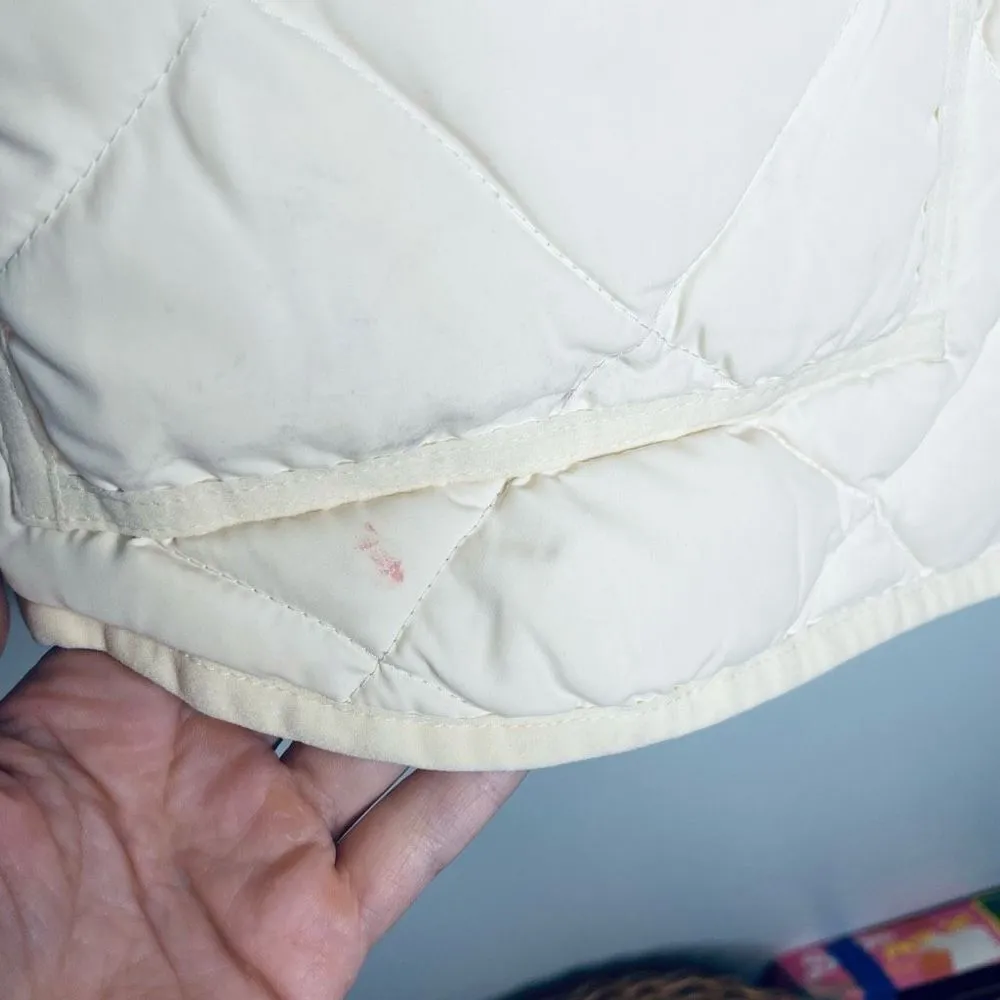 J Crew Quilted Puffer Vest Down‎ Filled Cream Off White S Small Style 92465 - Image 4