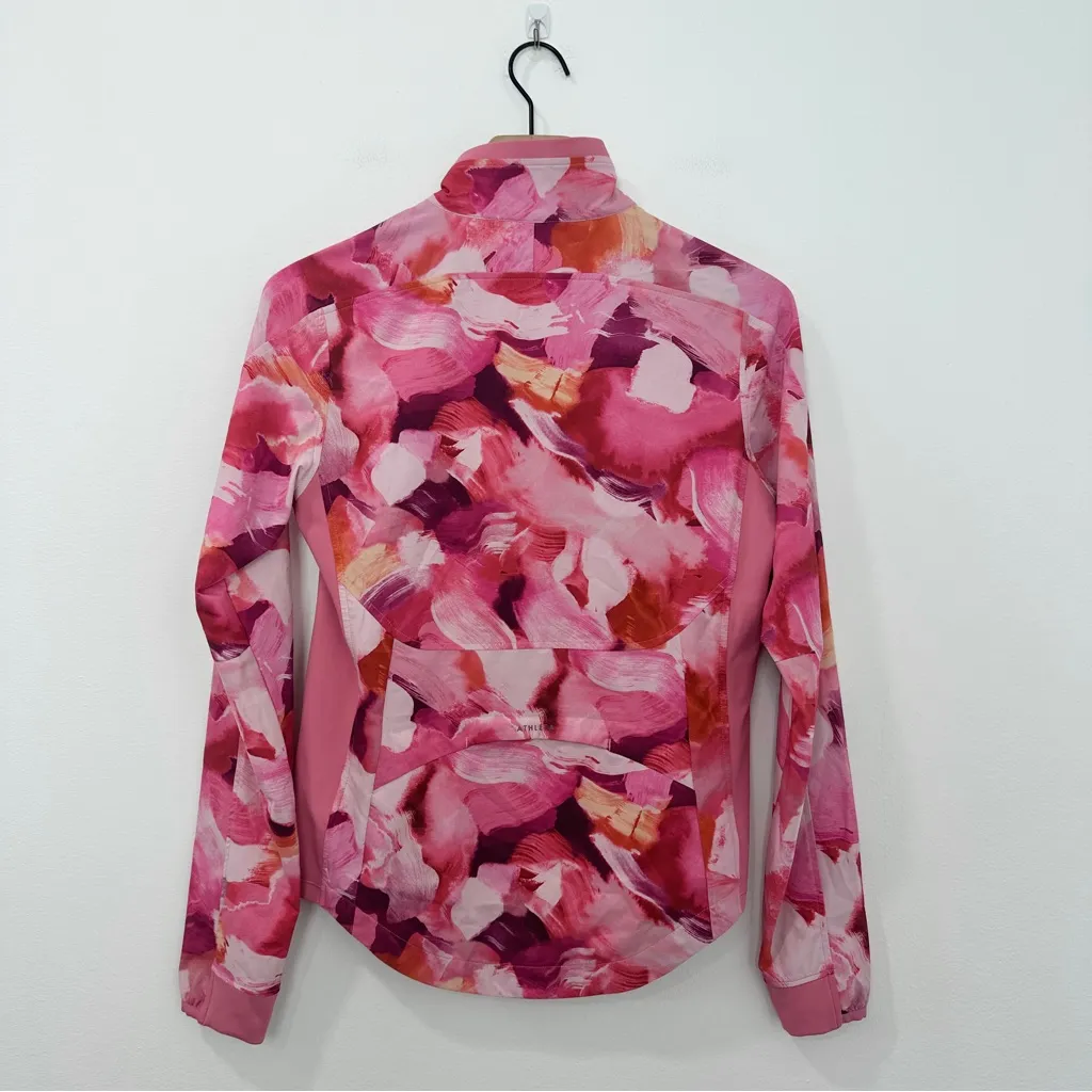 Athleta Run with it Jacket Full Zip Painted Energy Coral size XXS - Image 4