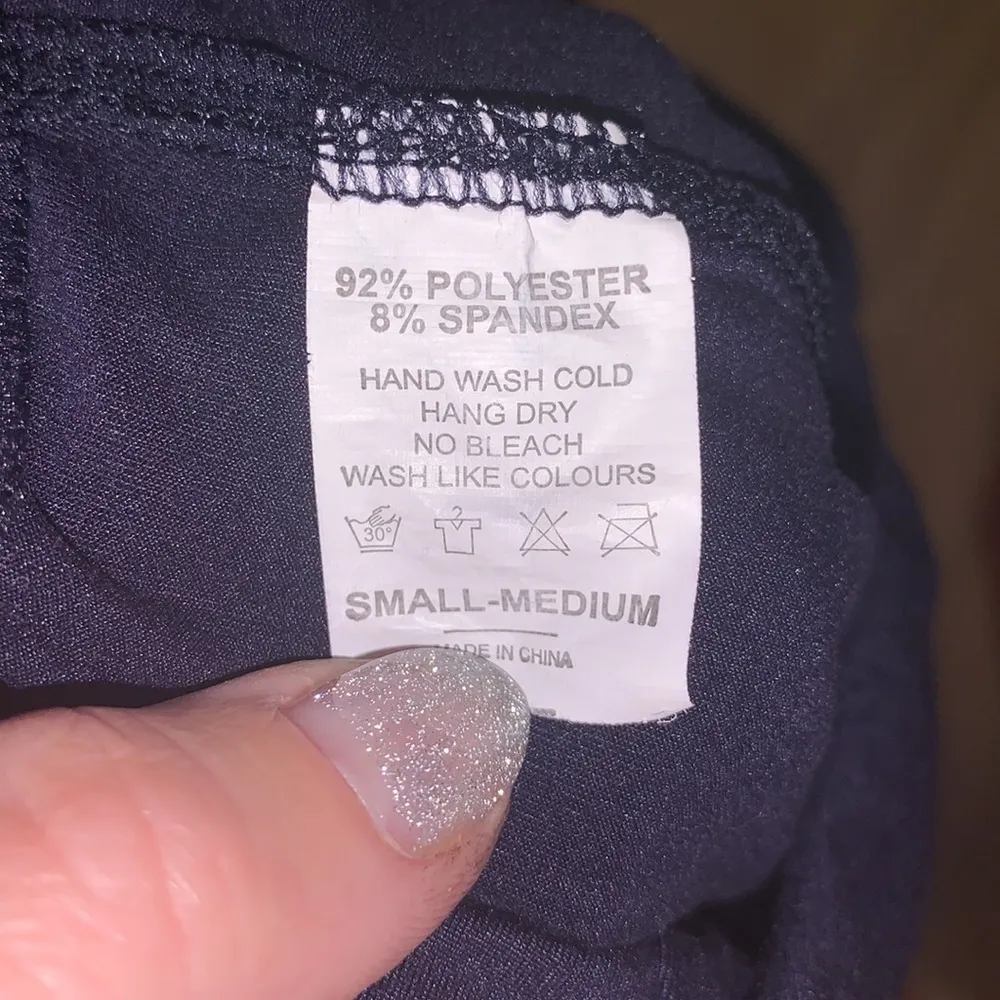 Amazon Navy blue high waist capri yoga gym workout leggings - Image 6