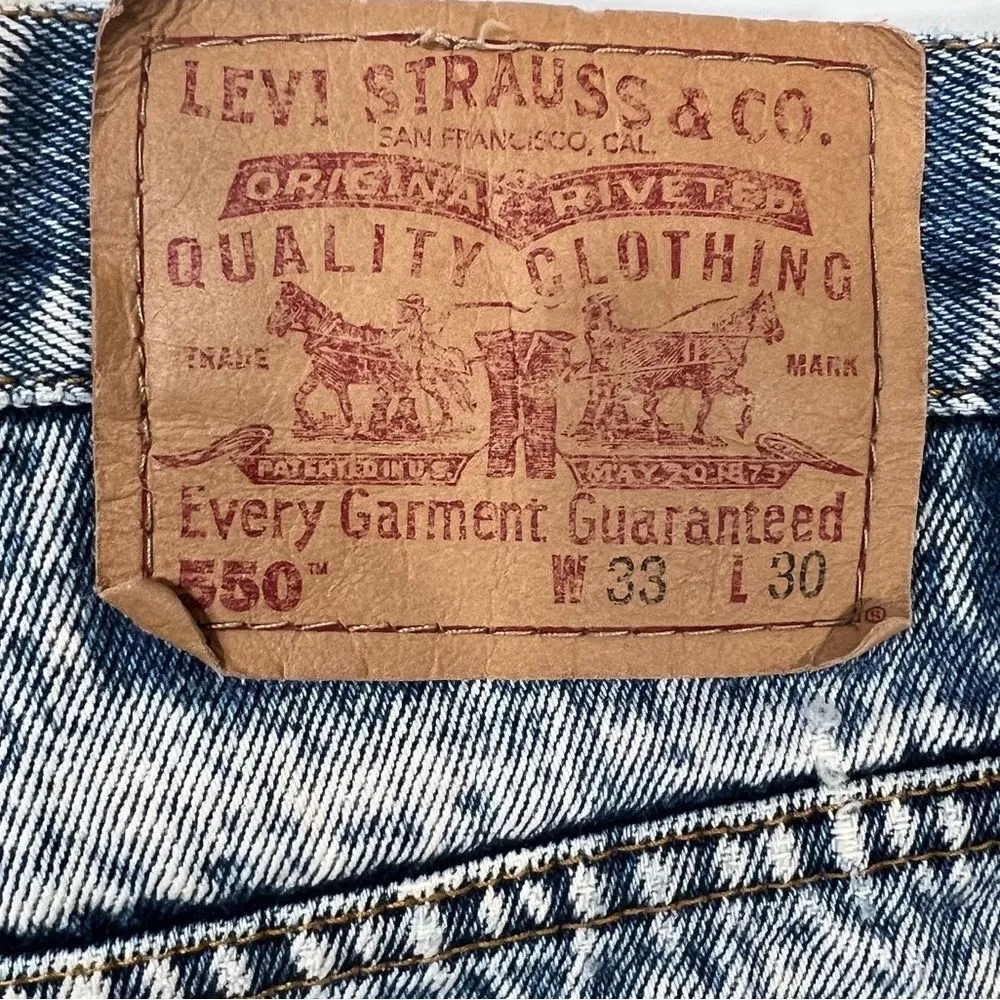 Vintage Levi’s Acid Wash Denim Cut Off Short - Image 4