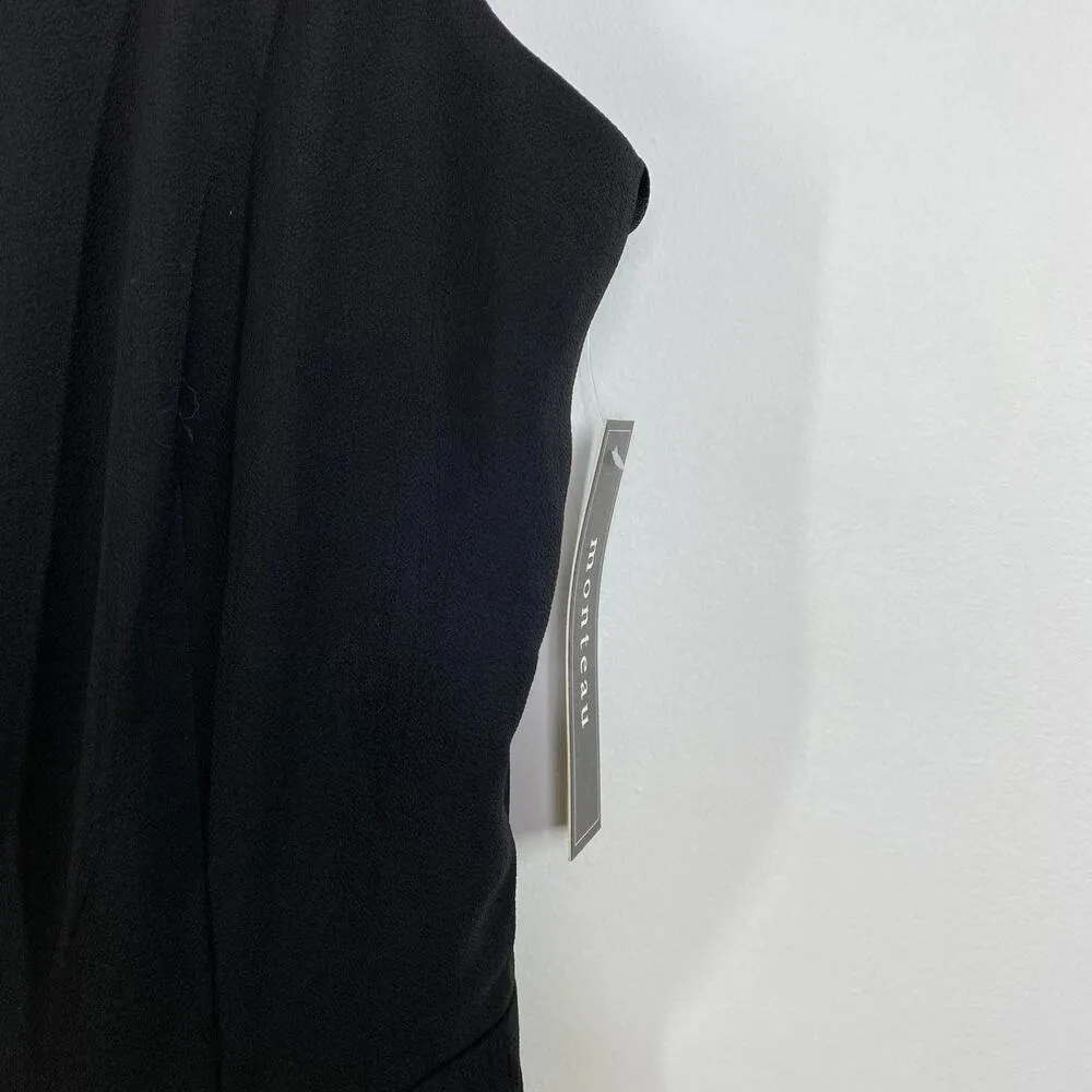 Monteau Womens Wide Leg Jumpsuit Romper Size S NWT Black Quiet Luxury - Image 8