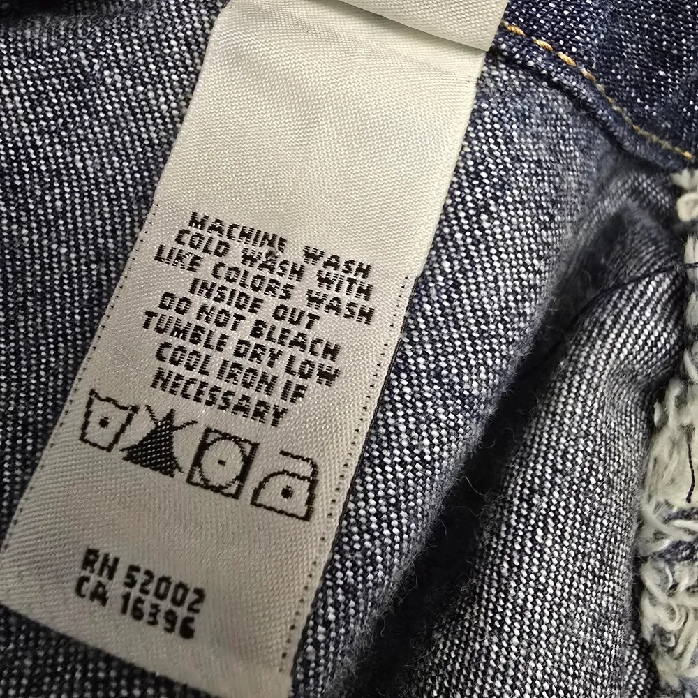 {8} Axcess By Liz Claiborne Military Soldier Jean Jacket Cyber Punk Vintage Blue - Image 11