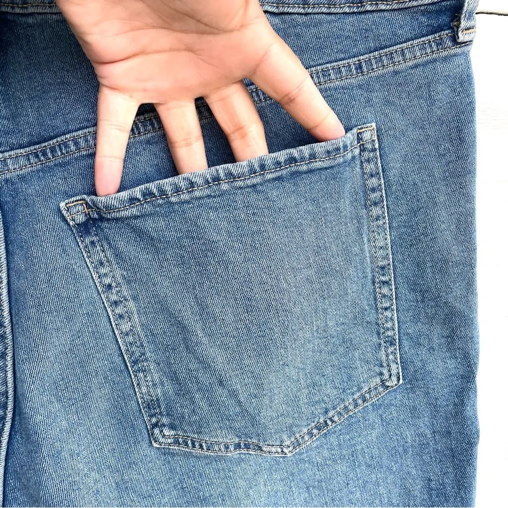 Old Navy Womens Shorts Denim OG Straight High Rise Button Fly Distressed Size 20 - Image 8