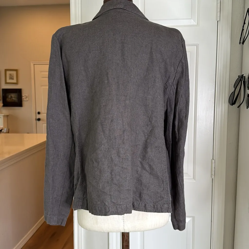 Eileen Fisher 100% Irish linen one button blazer - Image 10