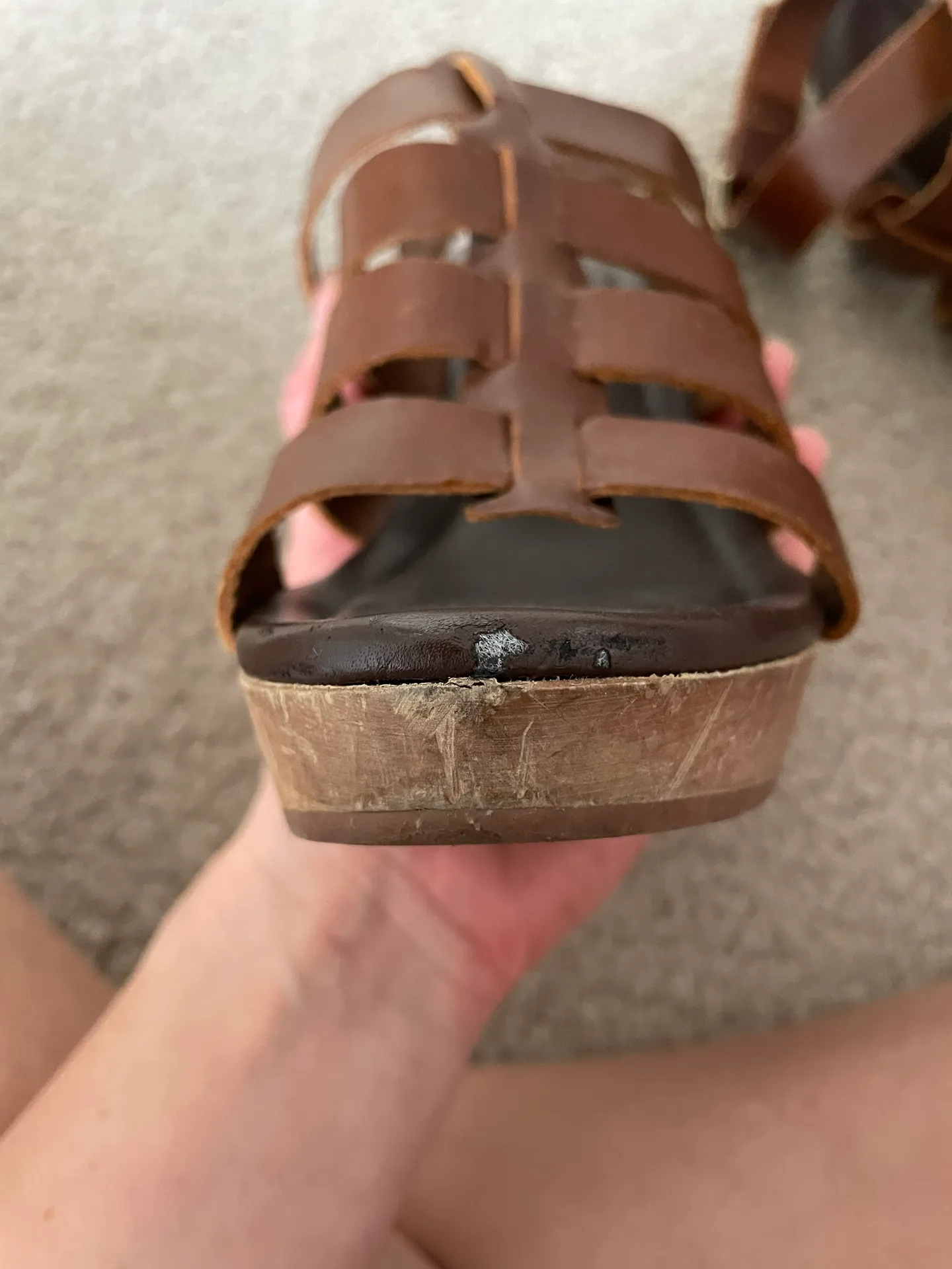 Leather Wood Heels - Image 6