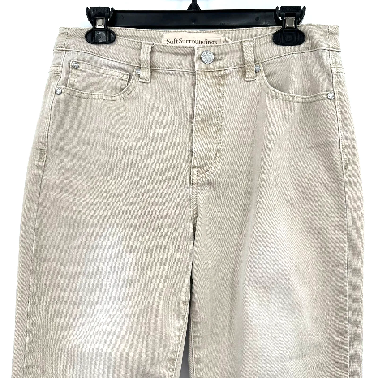 Soft Surroundings‎ size 8 khaki colored cotton blend pants - Image 3