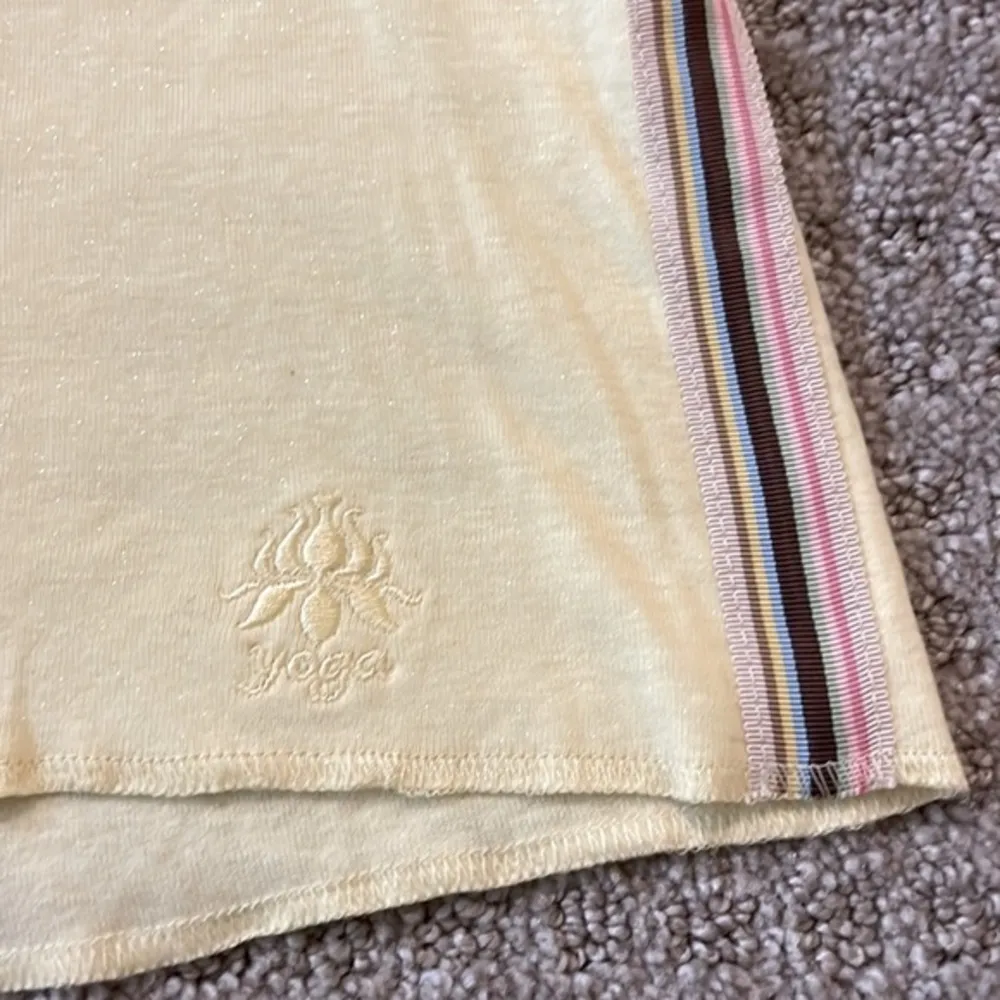 Becca  Yellow Shimmer Yoga Drawstring Shorts - Image 3