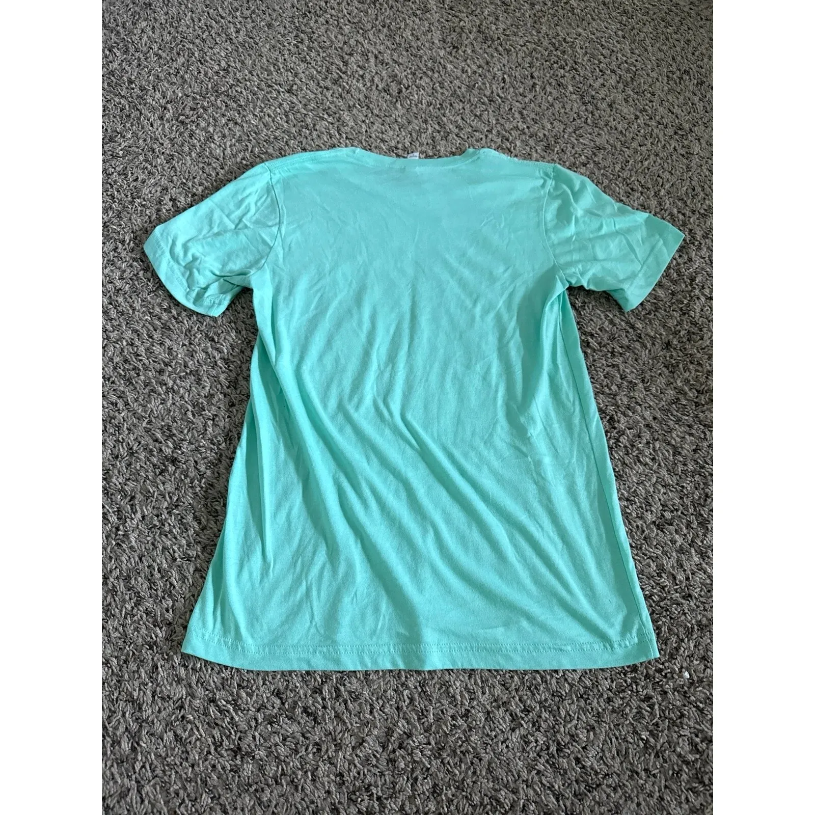 Canvas Women's Teal "Powered by Pixie Dust" Teal Short Sleeve Tee‎ Size Small - Image 5